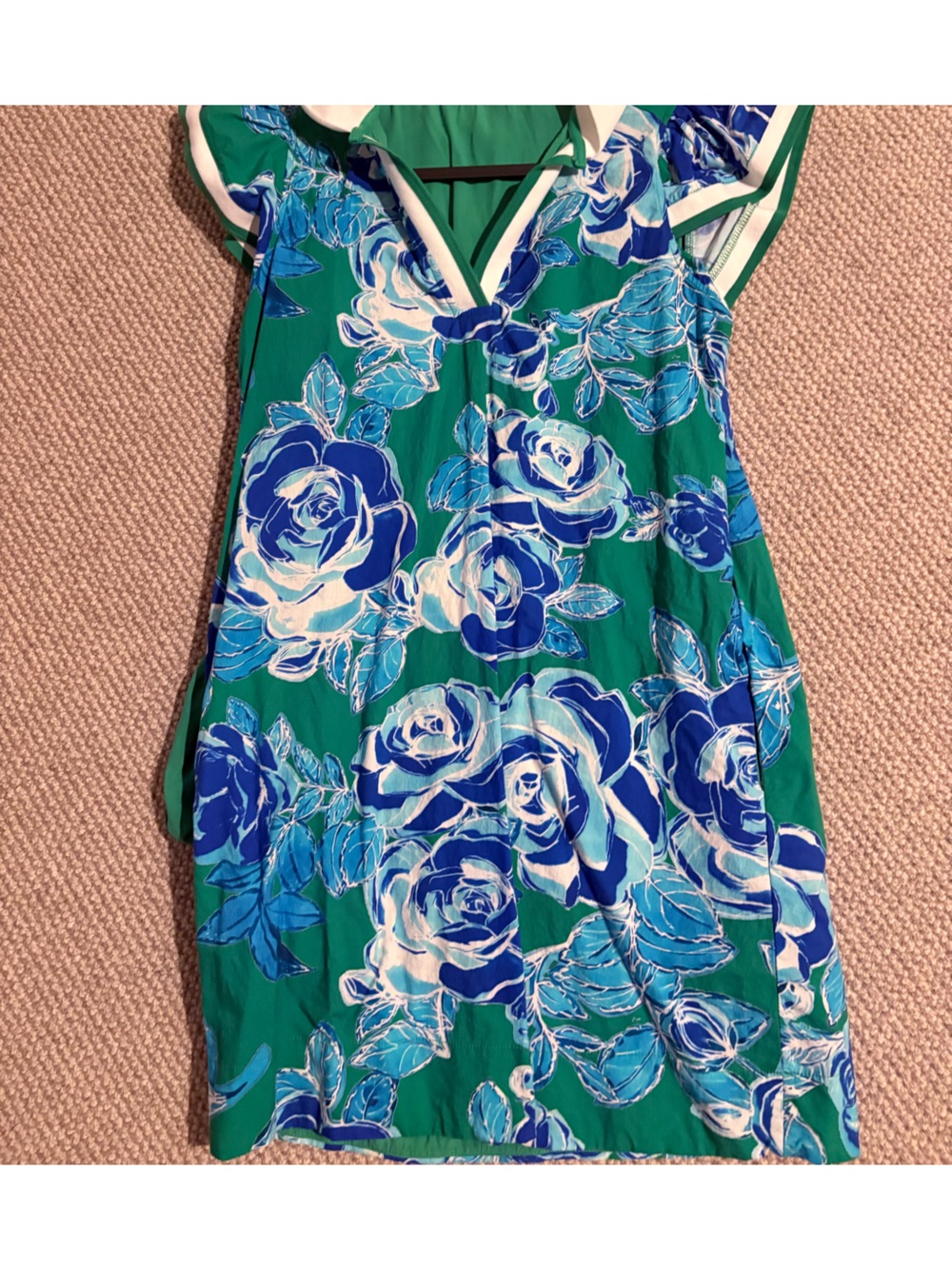 entro Emerald Green floral dress size S